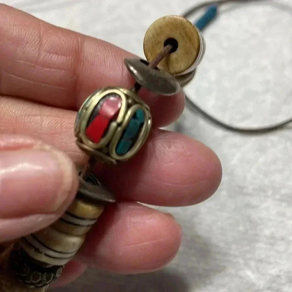 Vintage native beaded necklace - Picture 5 of 6